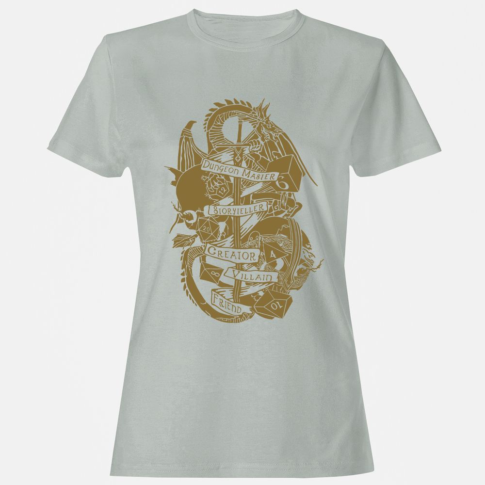 Dungeon Master Dragon Women's T-Shirt - Ash - 2