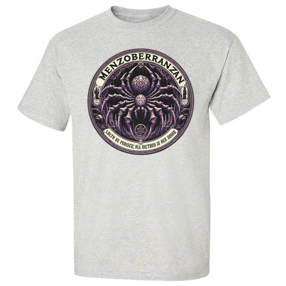 Menzoberranzan Lolth Be Praised Classic Unisex T-Shirt - Ash - 2