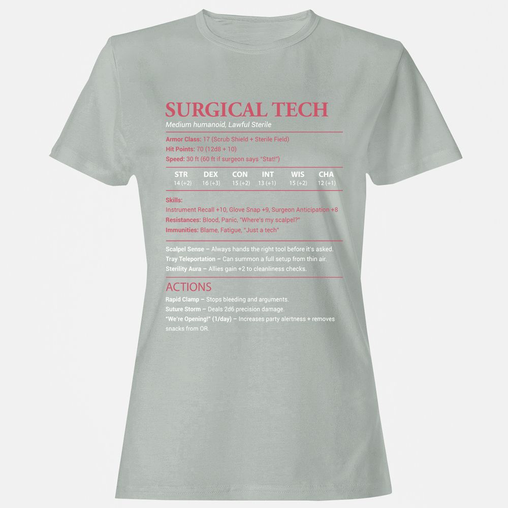 Surgical Tech Women's T-Shirt - Ash - 2