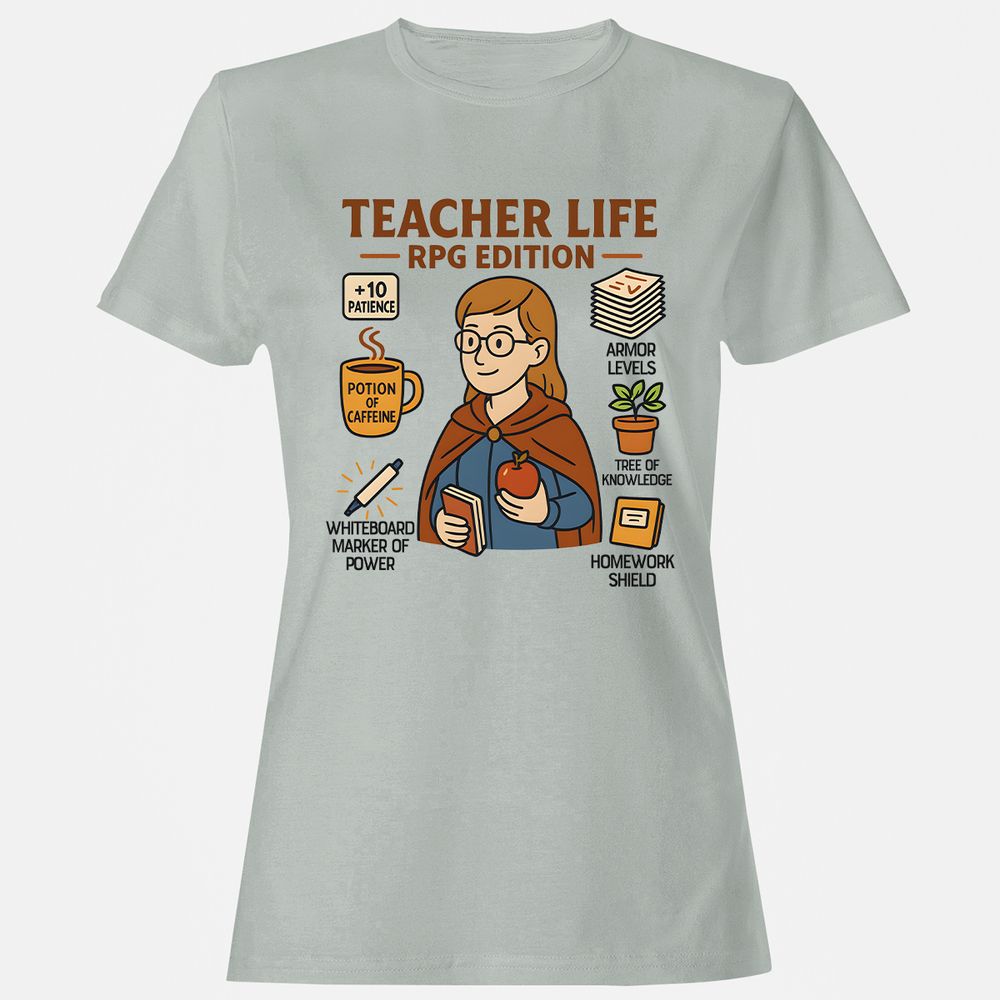 Teacher Life RPG Edition Women's T-Shirt - Ash - 2