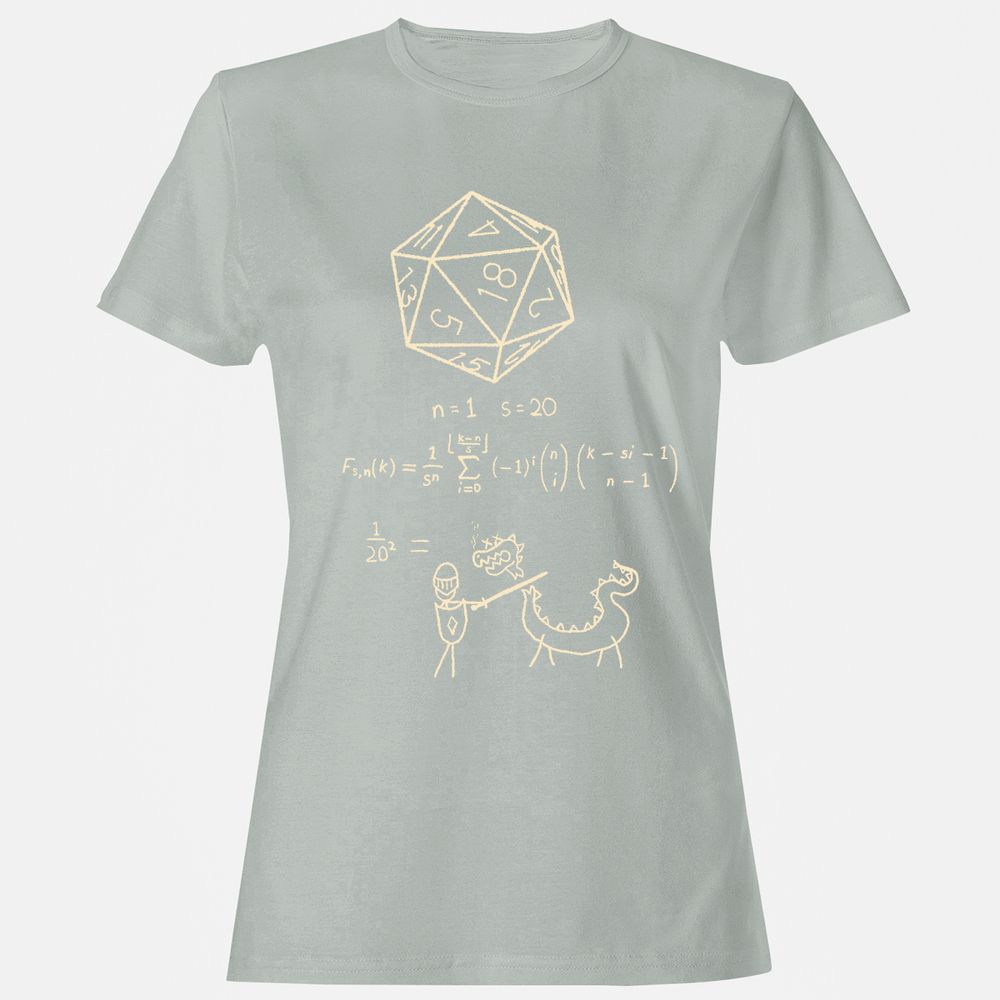Science Of20 Sided Dice Women's T-Shirt - Ash - 2