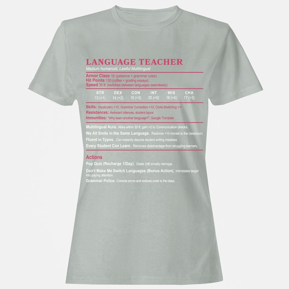 Language Teacher Women's T-Shirt - Ash - 2