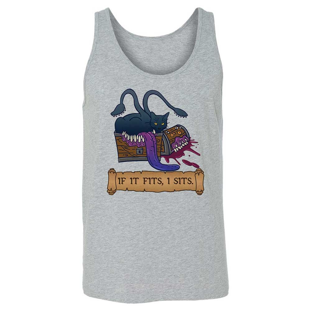 If It Fits I Sits Unisex Jersey Tank - Athletic Heather - 2