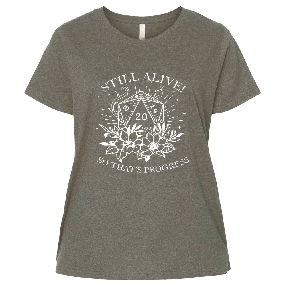 2710 Still Alive! So That’s Progress Ladies Curvy Jersey - Bamboo Blackout - 2