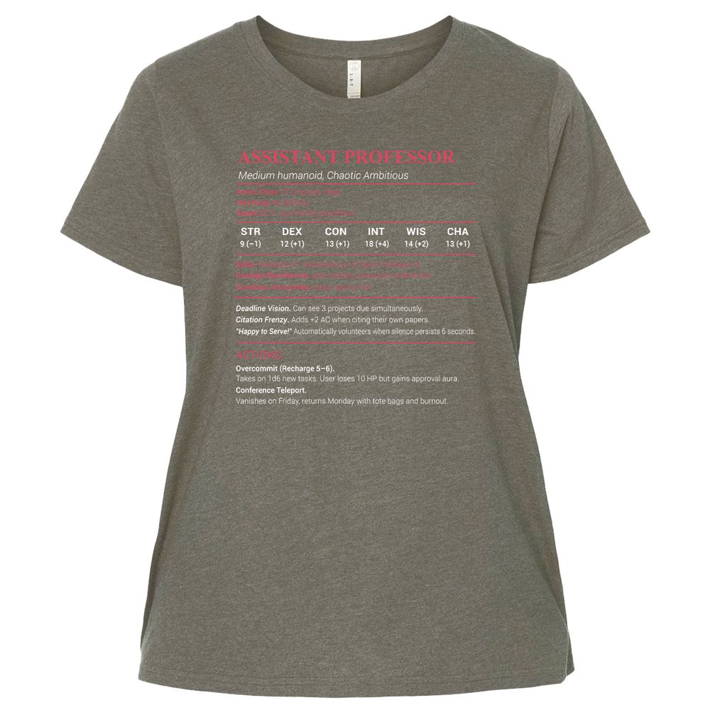 Assistant Professor Stats Ladies Curvy Jersey - Bamboo Blackout - 2