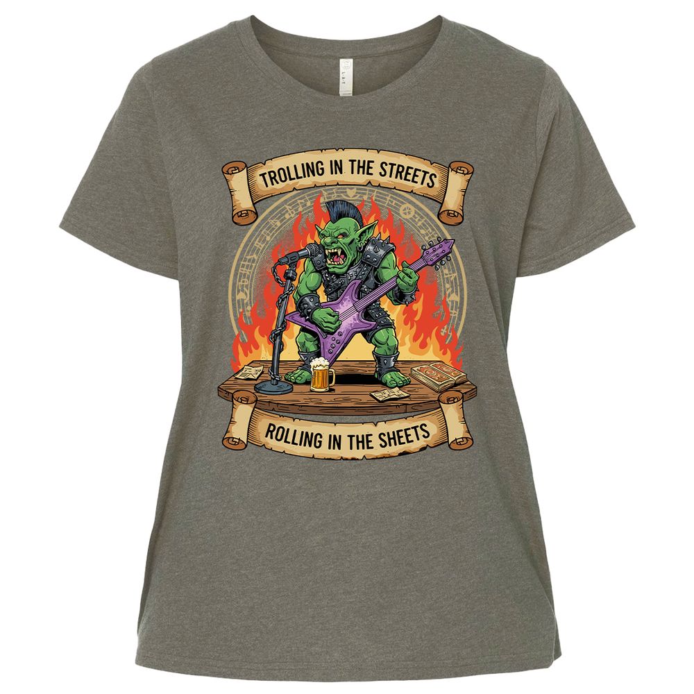 Trolling in the Streets Ladies Curvy Jersey - Bamboo Blackout - 2