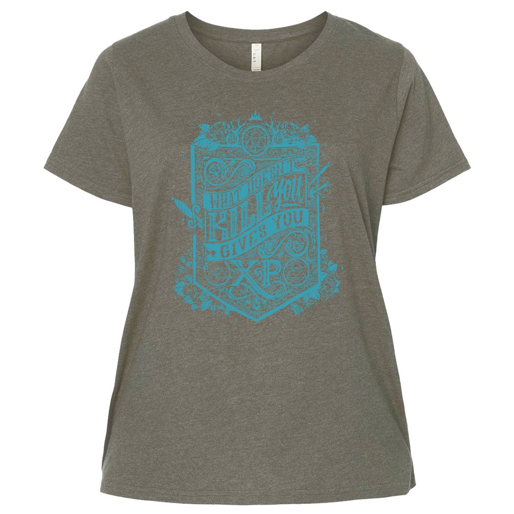 What Doesn't Kill You Gives You XP Ladies Curvy Jersey - Bamboo Blackout - 2