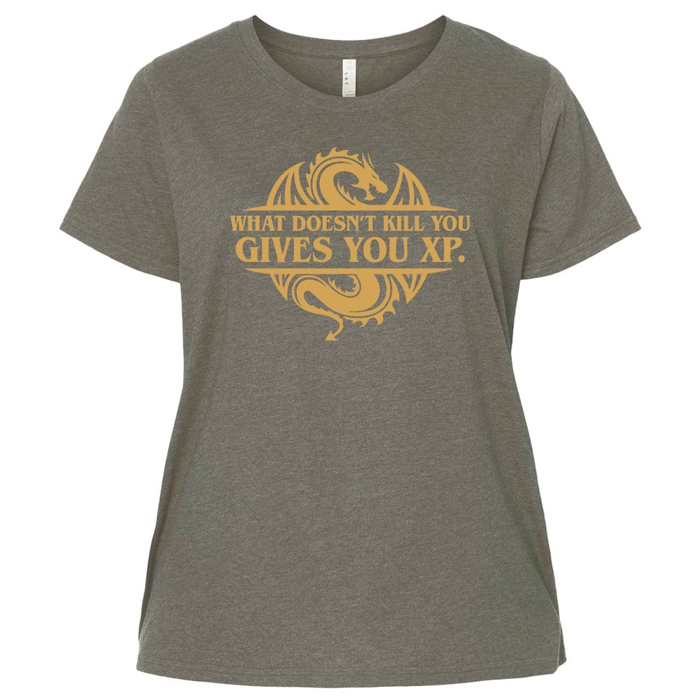 What Doesn't Kill You Gives You XP Ladies Curvy Jersey - Bamboo Blackout - 2