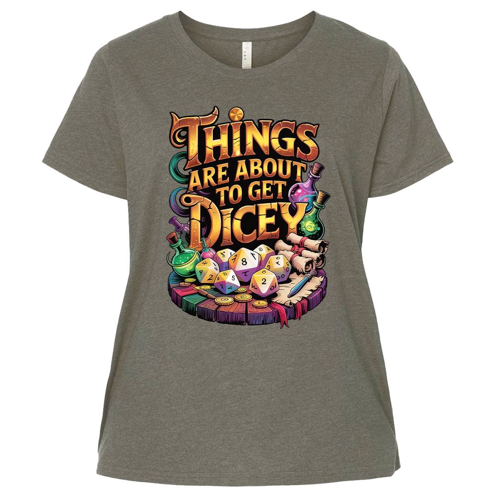 Things Are About To Get Dicey Ladies Curvy Jersey - Bamboo Blackout - 2