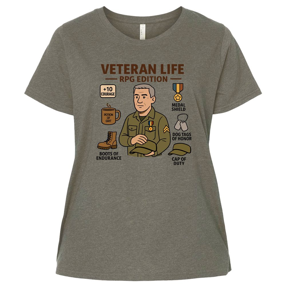 Veteran Life RPG Edition Ladies Curvy Jersey - Bamboo Blackout - 2