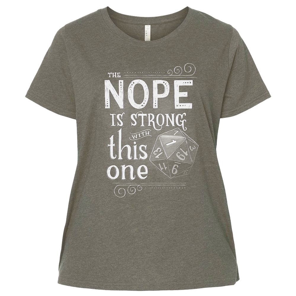 The NOPE is Strong with This One Ladies Curvy Jersey - Bamboo Blackout - 2