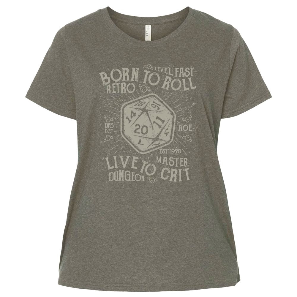 Born To Roll Live To Crit Ladies Curvy Jersey - Bamboo Blackout - 2