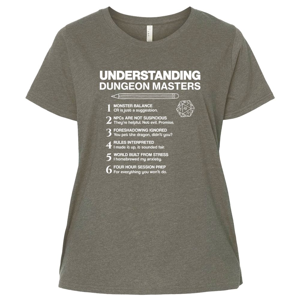 Understanding Dungeon Masters Ladies Curvy Jersey - Bamboo Blackout - 2