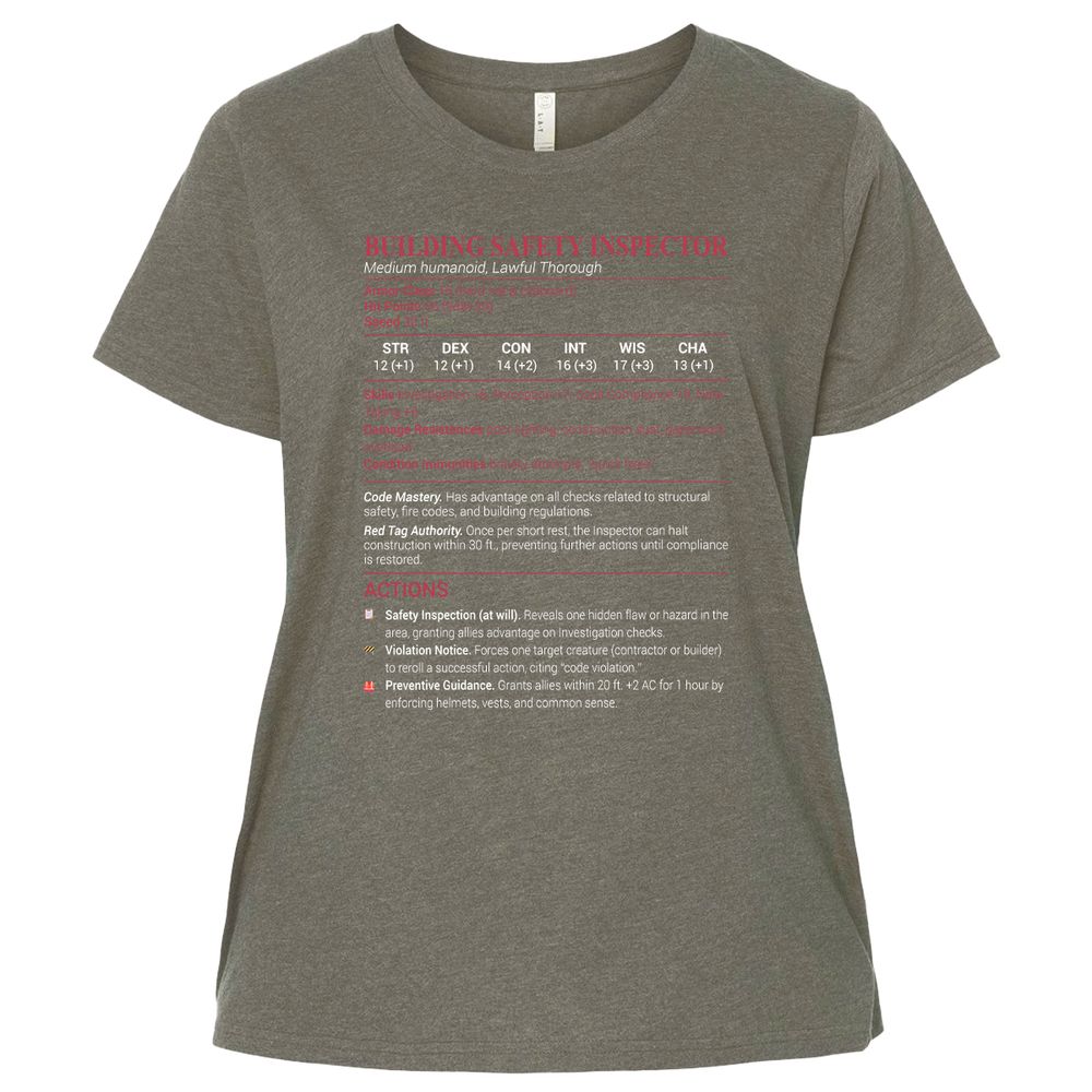 Building Safety Inspector Ladies Curvy Jersey - Bamboo Blackout - 2