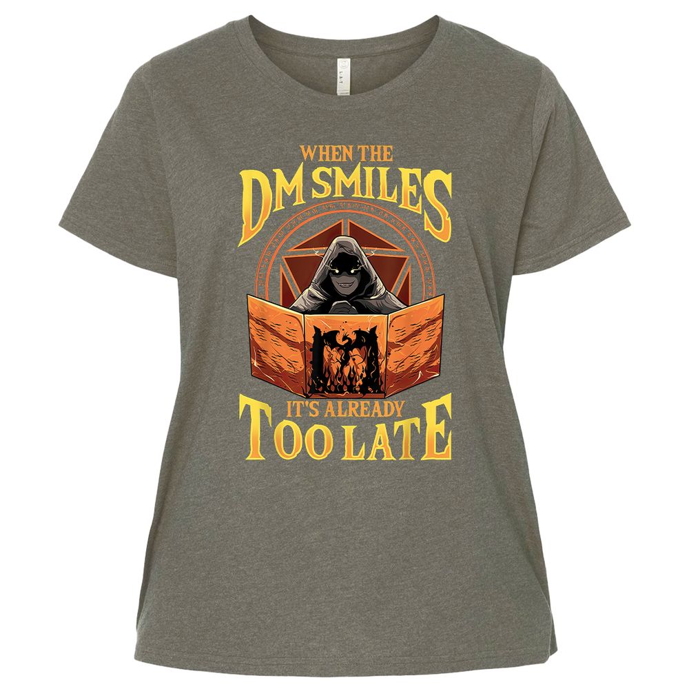 When The Dm Smiles Its Already Too Late Ladies Curvy Jersey - Bamboo Blackout - 2