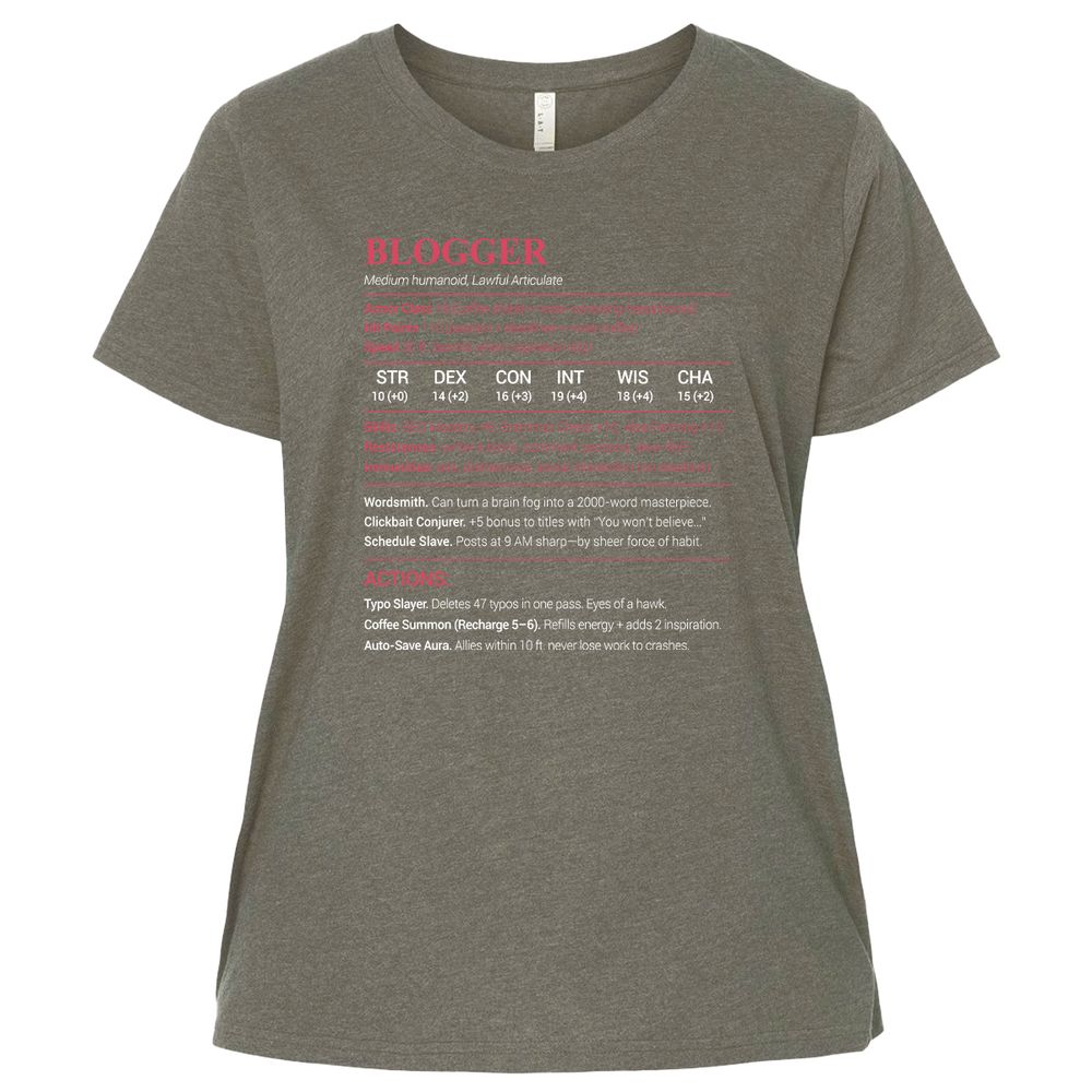 Blogger Ladies Curvy Jersey - Bamboo Blackout - 2