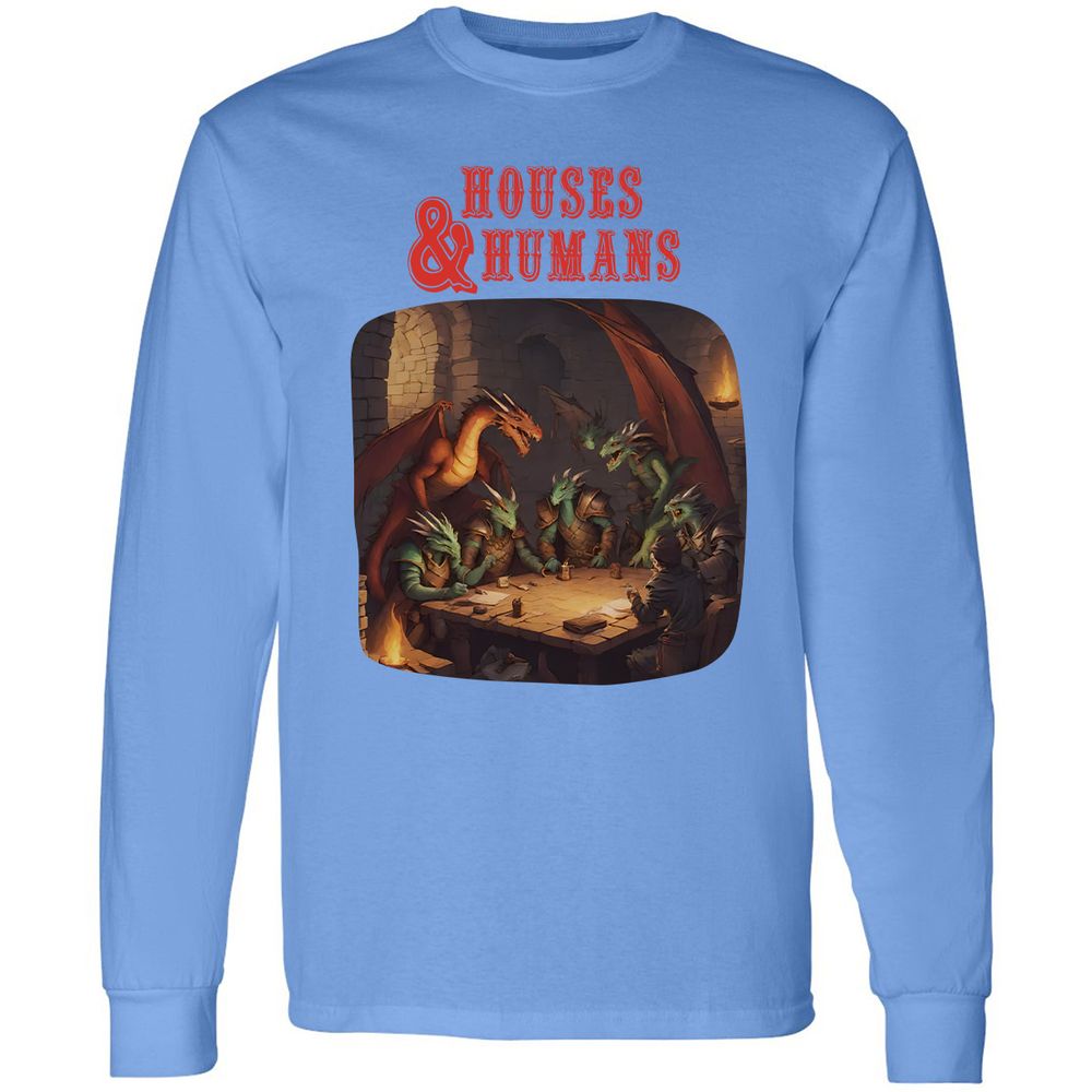 Houses And Humans Long Sleeve T-Shirt - Carolina Blue - 2