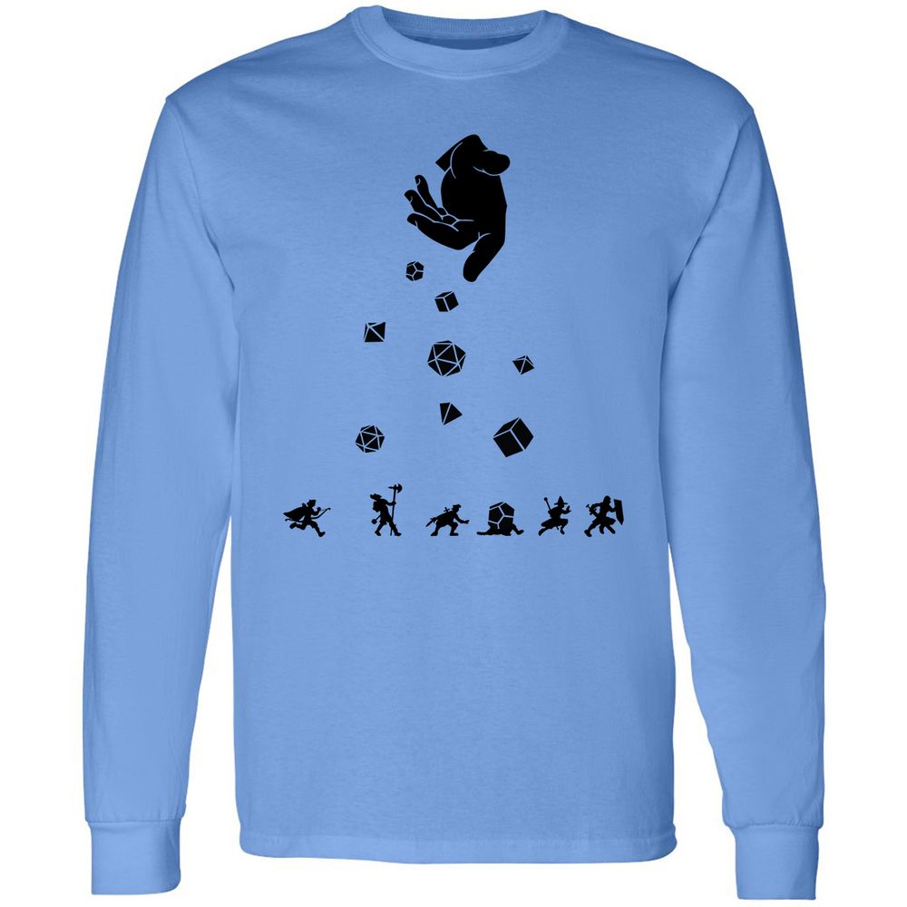 Rocks Fall, Everyone Dice Long Sleeve T-Shirt - Carolina Blue - 2