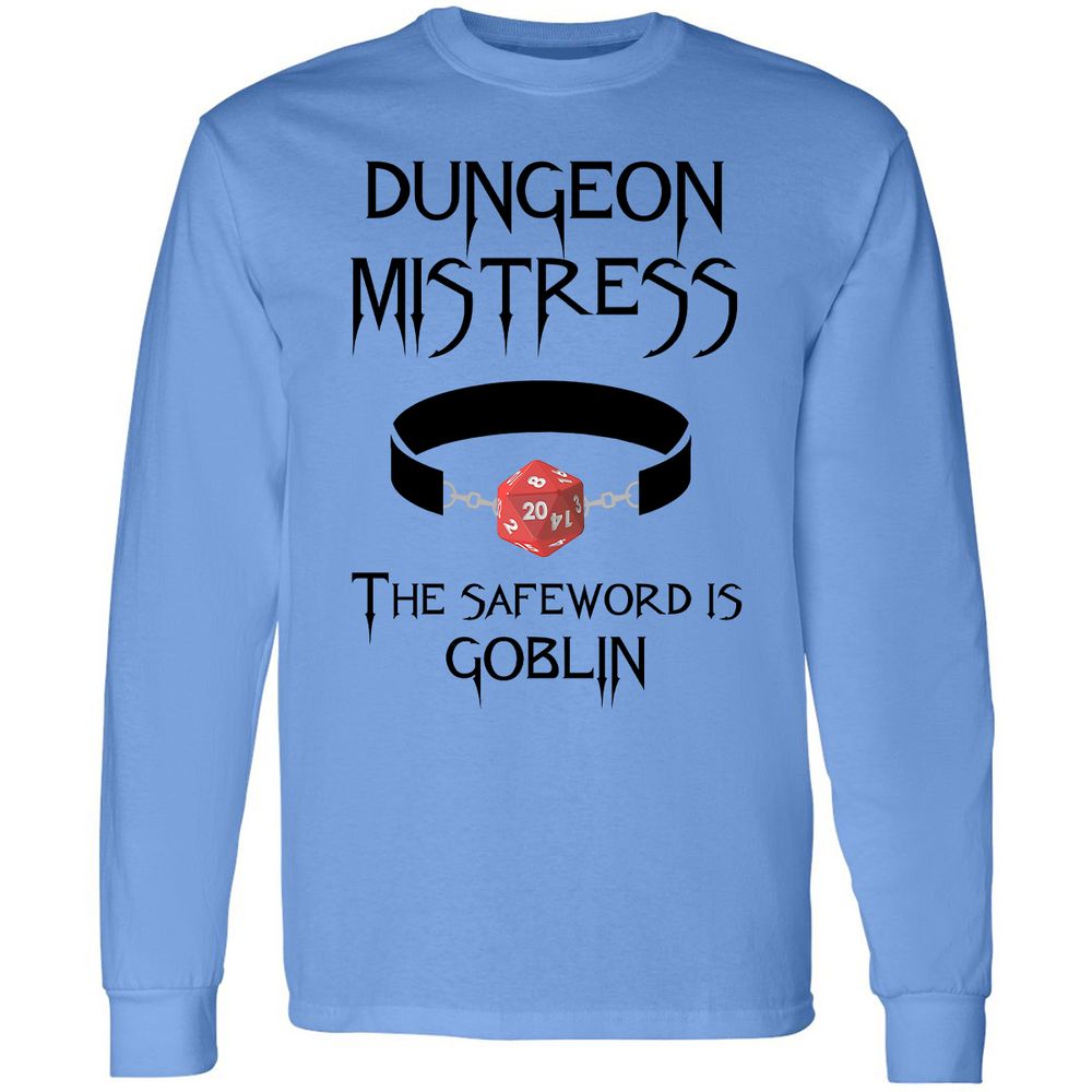 Dungeon Mistress Long Sleeve T-Shirt - Carolina Blue - 2
