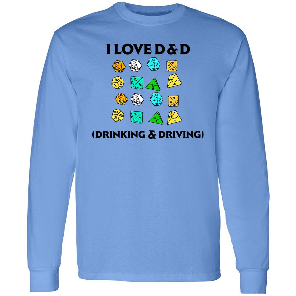 Drinking & Driving Long Sleeve T-Shirt - Carolina Blue - 2