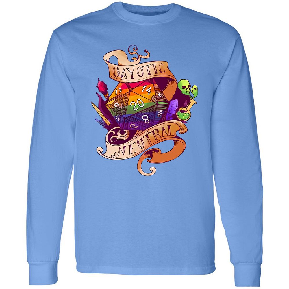 Gayotic Neutral Long Sleeve T-Shirt - Carolina Blue - 2