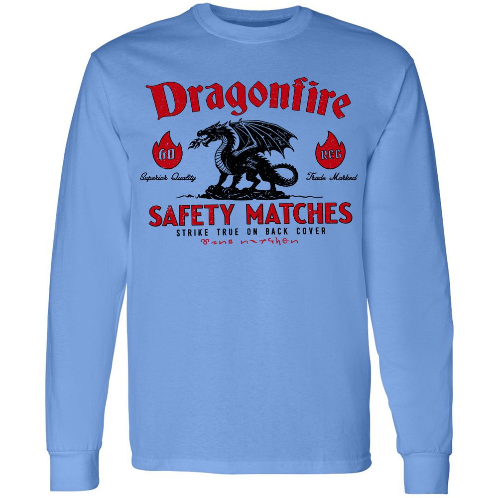 Dragonfire Long Sleeve T-Shirt - Carolina Blue - 2