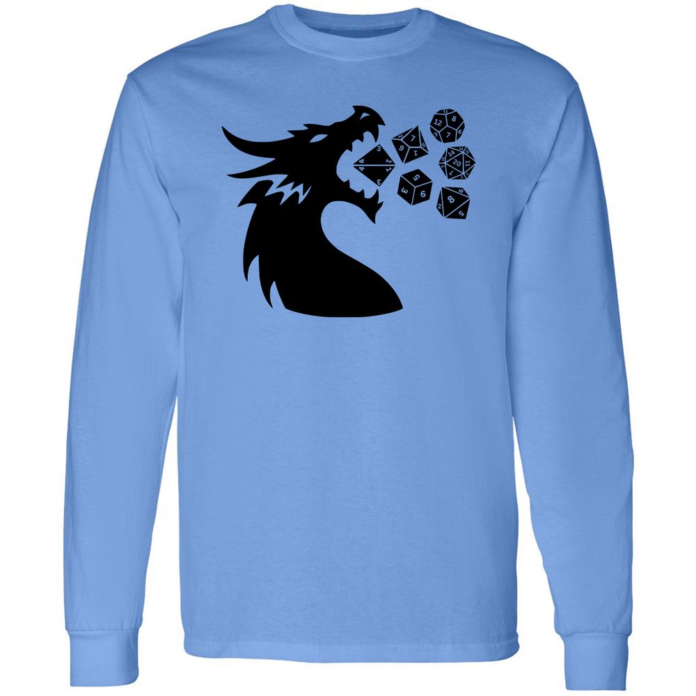 Pac And Dragon Long Sleeve T-Shirt - Carolina Blue - 2