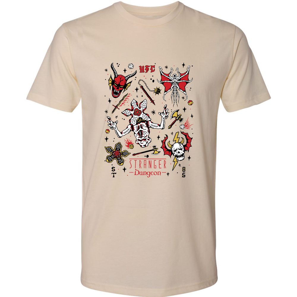 STRANGER DUNGEON Premium Unisex T-Shirt - Cream - 2