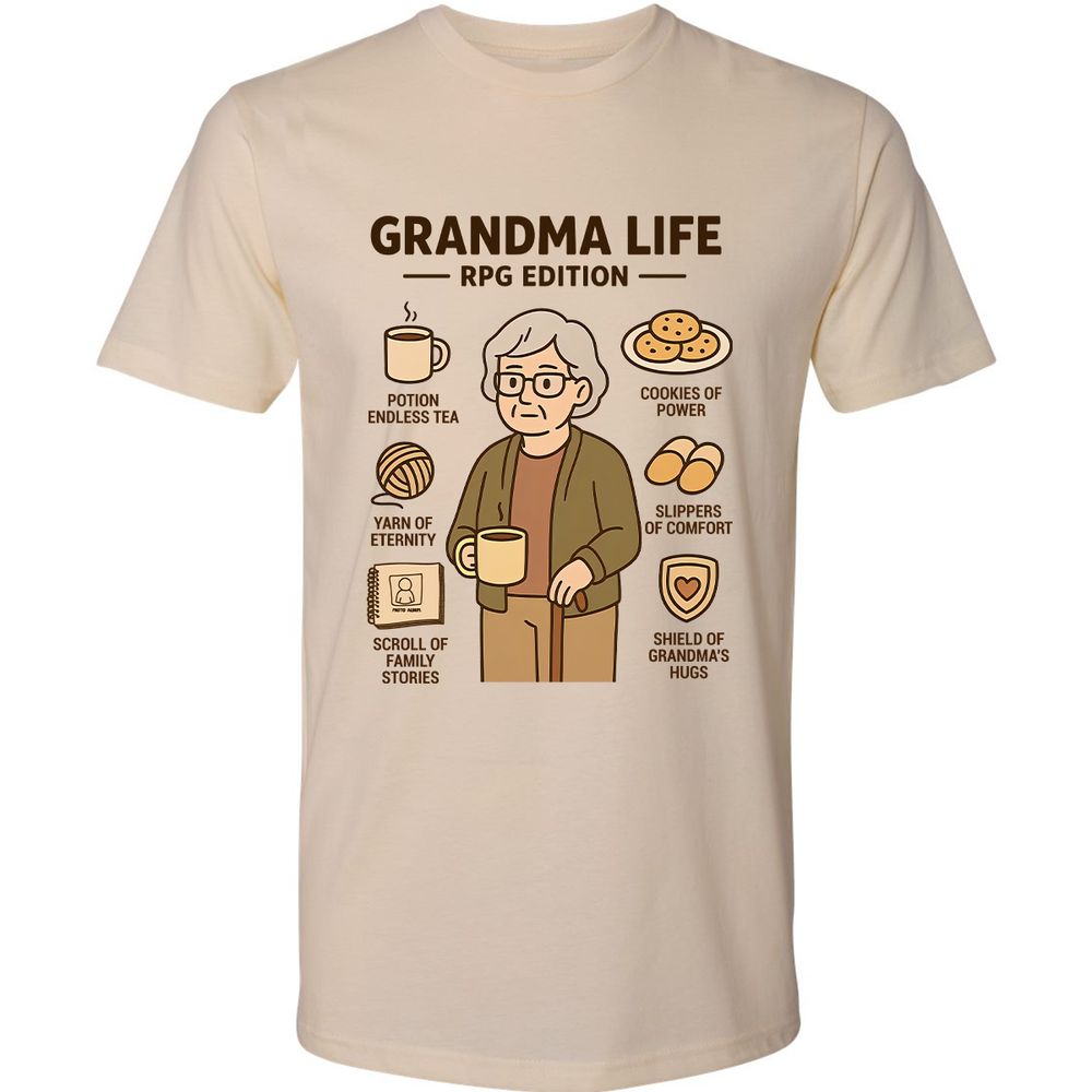 Grandma Life RPG Edition Premium Unisex T-Shirt - Cream - 2