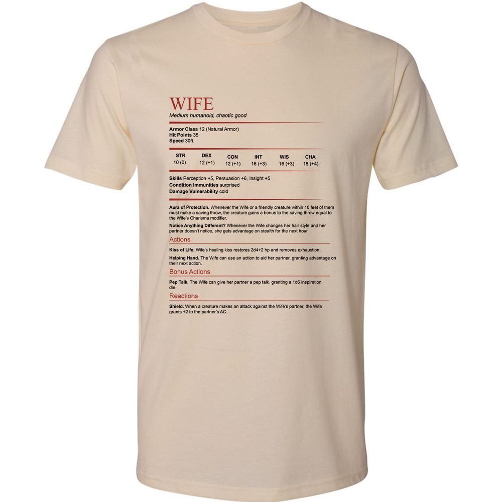 Wife White Premium Unisex T-Shirt - Cream - 2