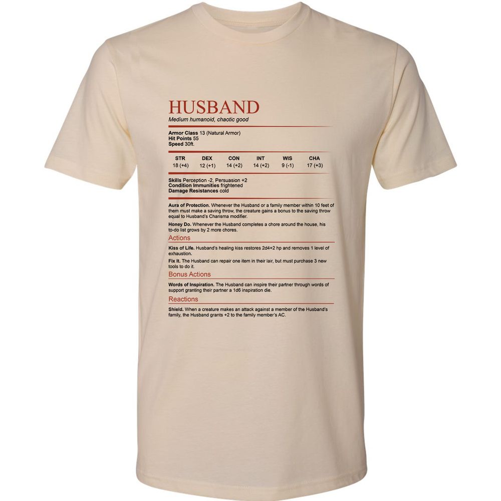 Husband White Premium Unisex T-Shirt - Cream - 2