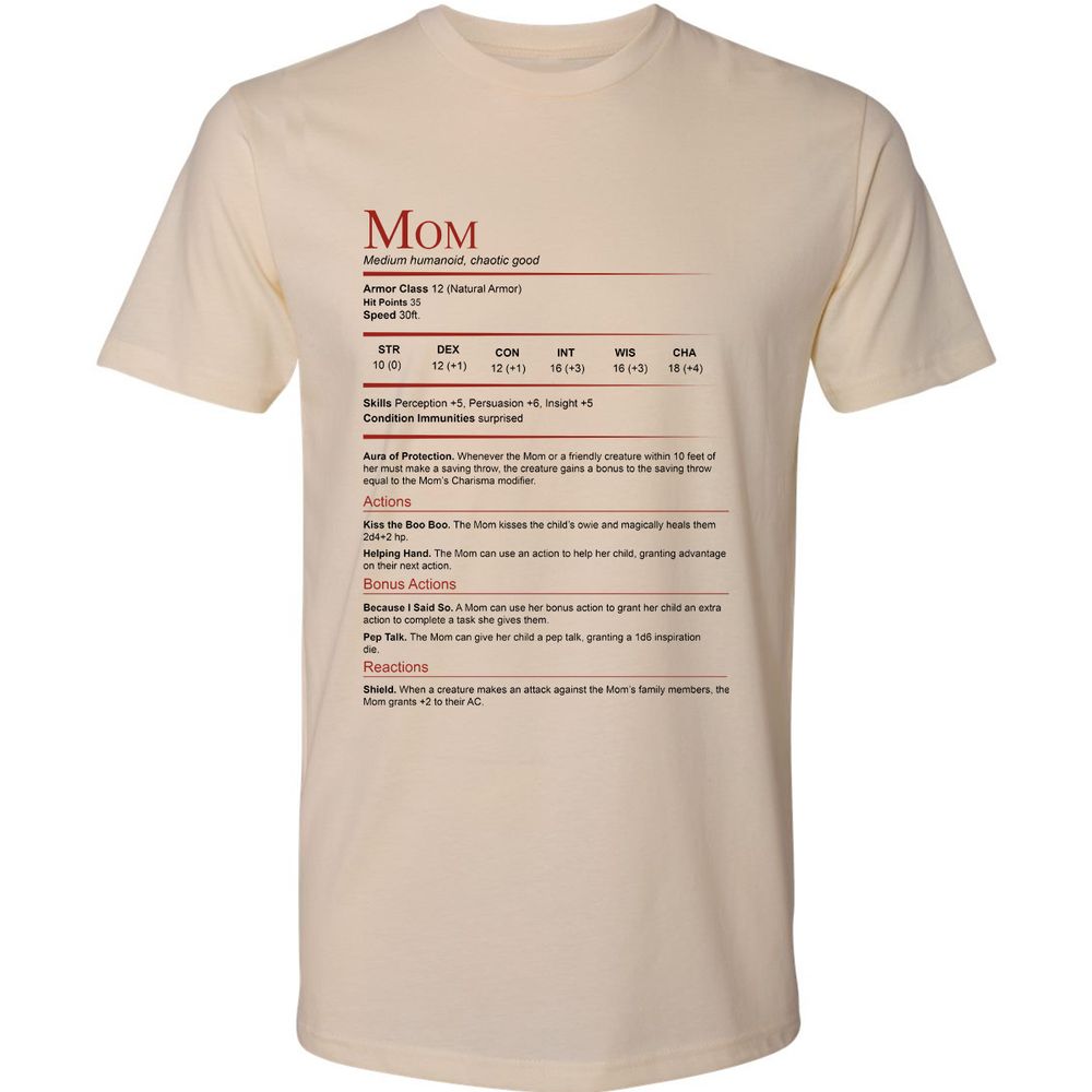 Mom Stats Premium Unisex T-Shirt - Cream - 2