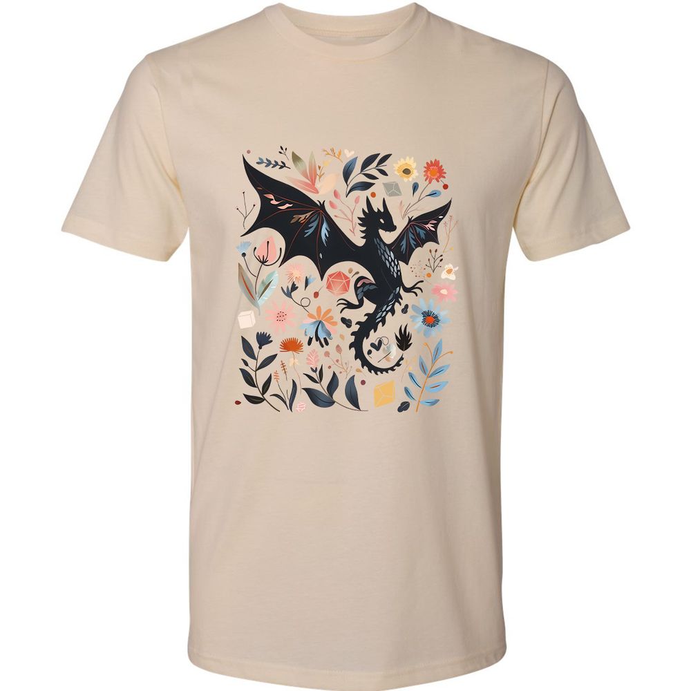 Floral DnD Dragon - Cream - 2