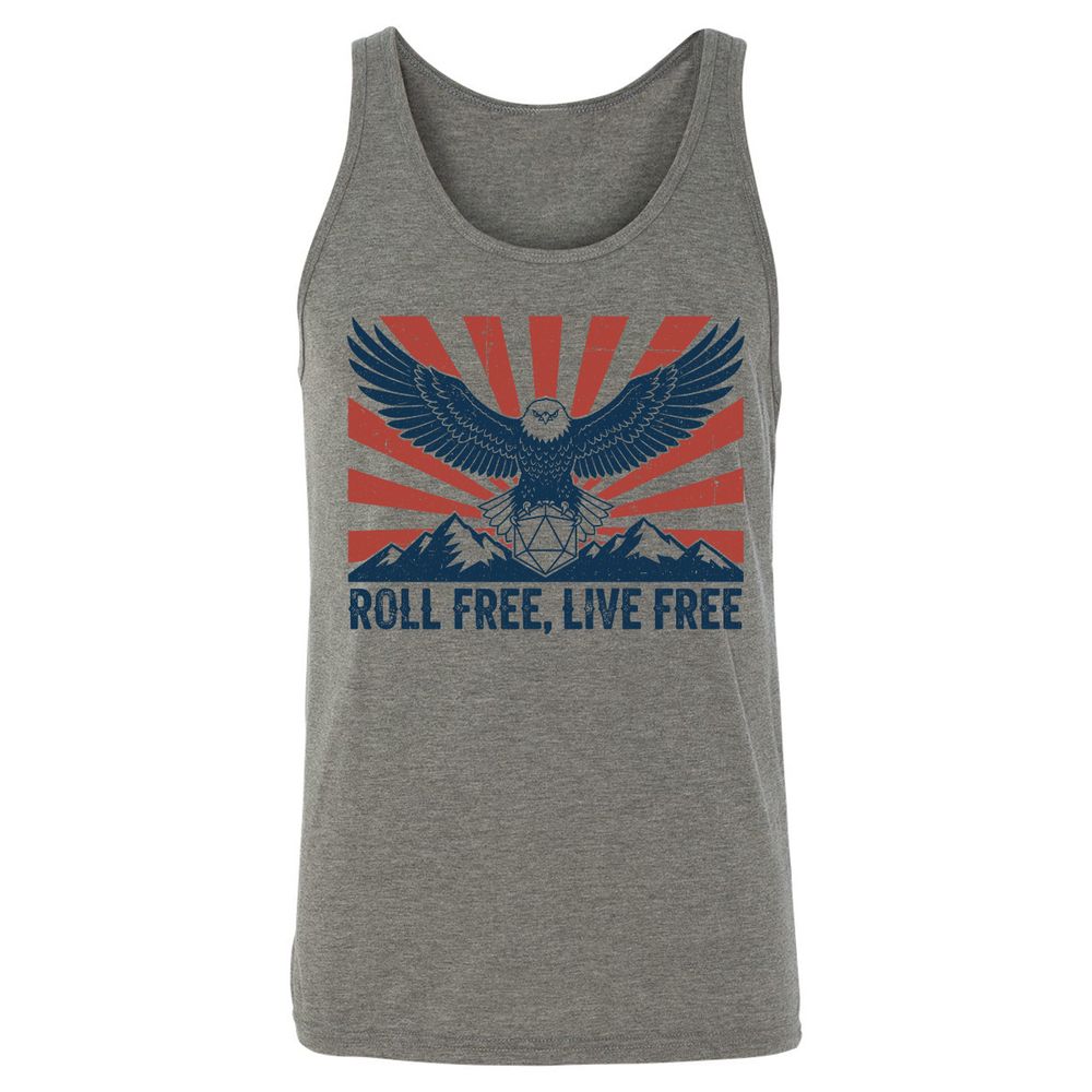 Roll Free, Live Free Unisex Jersey Tank - Grey Triblend - 2