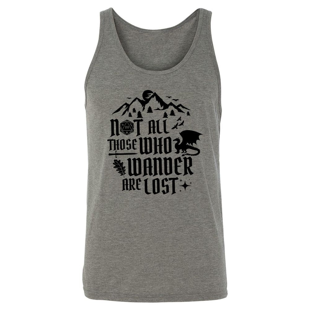 Not All Those Who Wander Are Lost Unisex Jersey Tank - Grey Triblend - 2