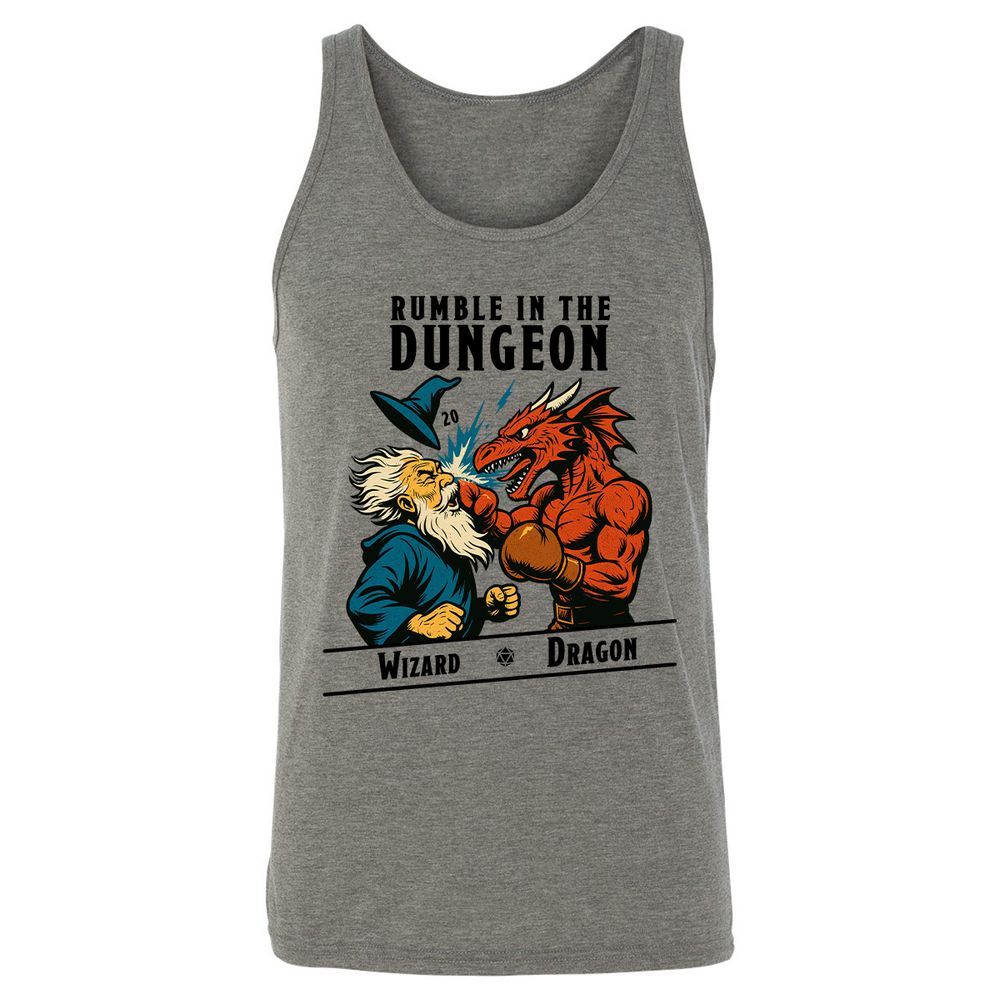 Rumble in the Dungeon Unisex Jersey Tank - Grey Triblend - 2