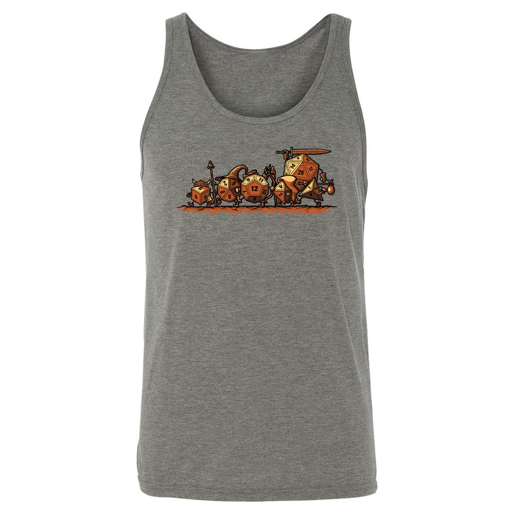 Fellowship Of The Dices Unisex Jersey Tank - Grey Triblend - 2