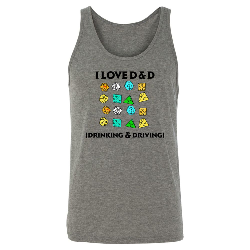 Drinking & Driving Unisex Jersey Tank - Grey Triblend - 2