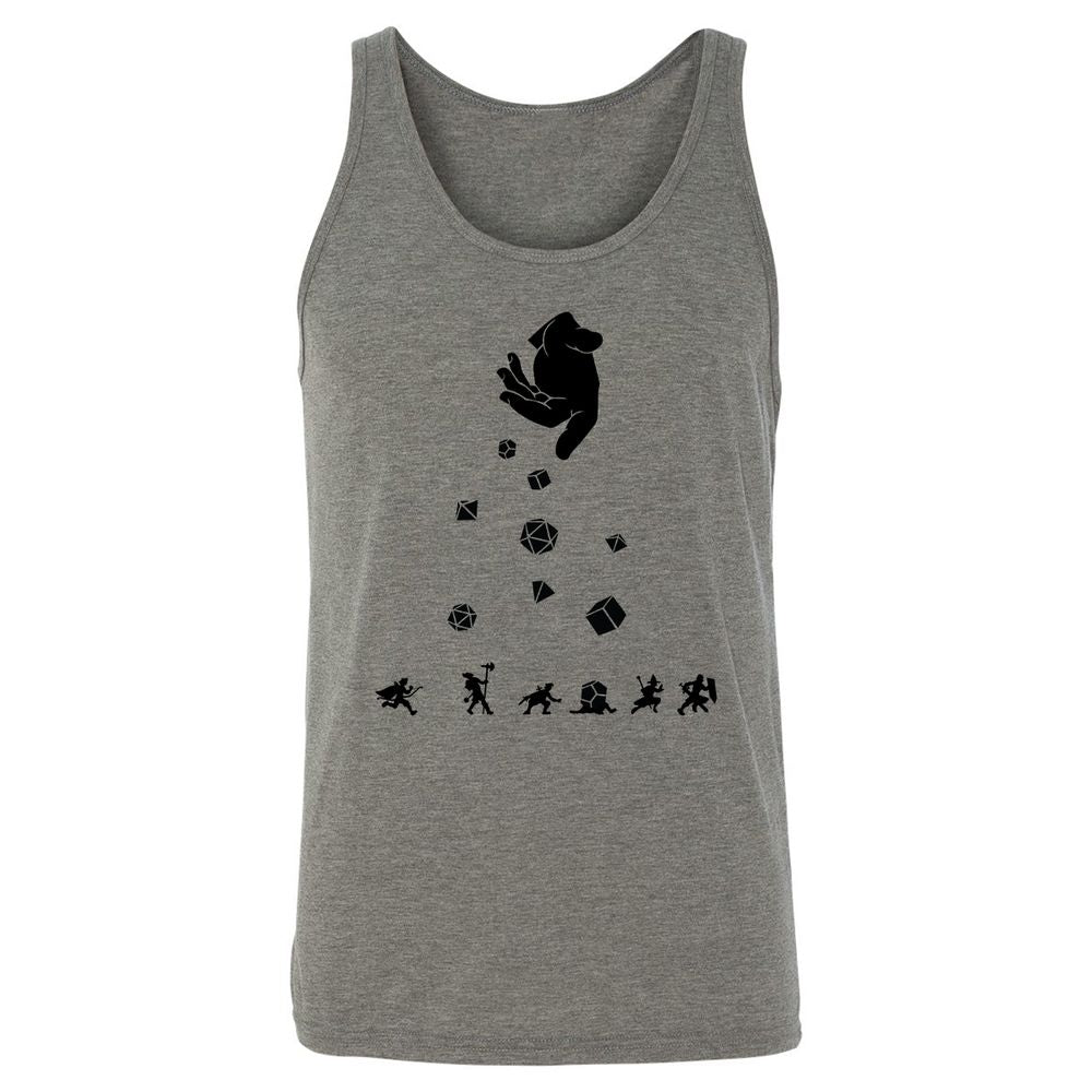 Rocks Fall, Everyone Dice Unisex Jersey Tank - Grey Triblend - 2