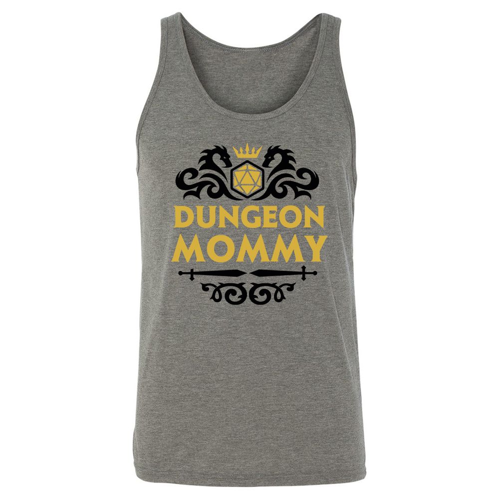 Dungeon Mommy Unisex Jersey Tank - Grey Triblend - 2