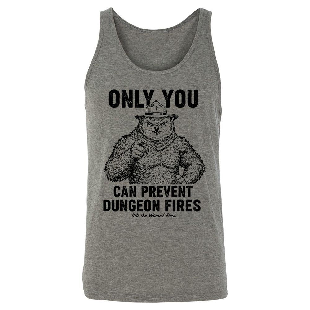 Only You Can Prevent Dungeon Fires - Grey Triblend - 2