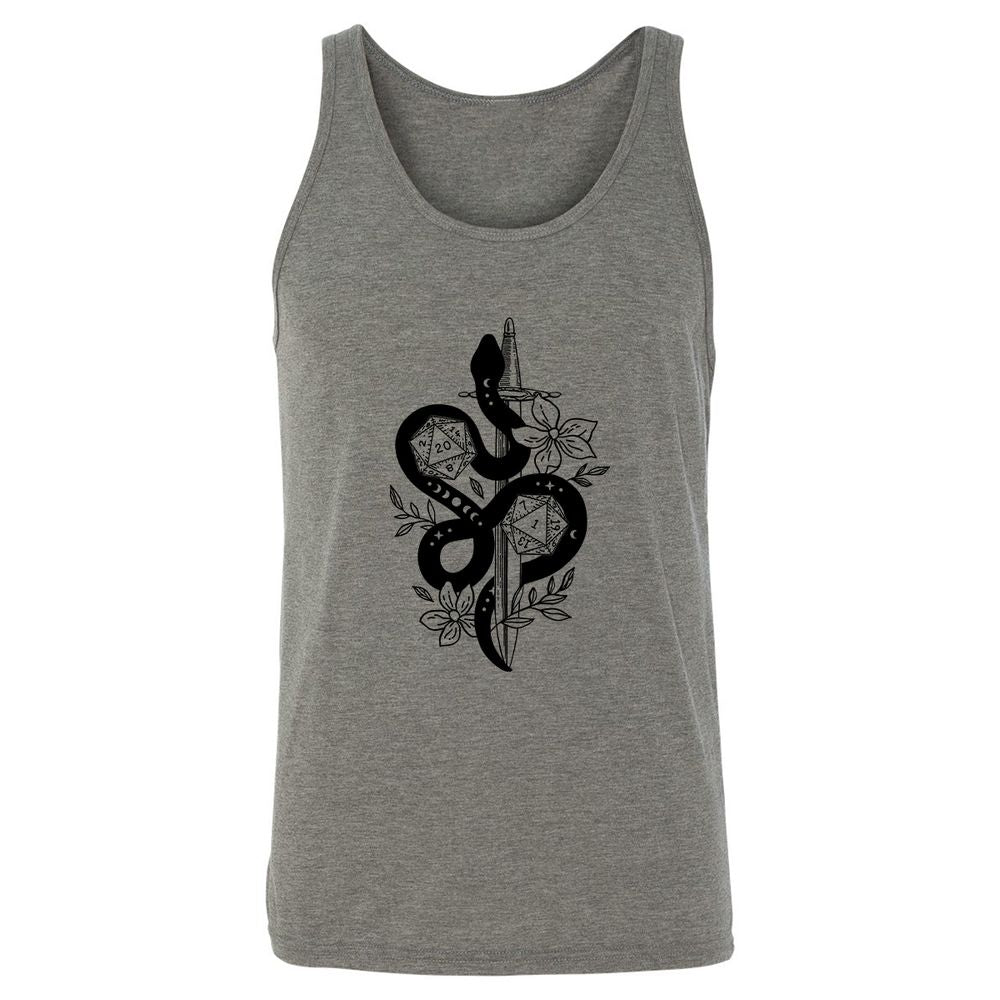 D20 Snake and Sword - Grey Triblend - 2