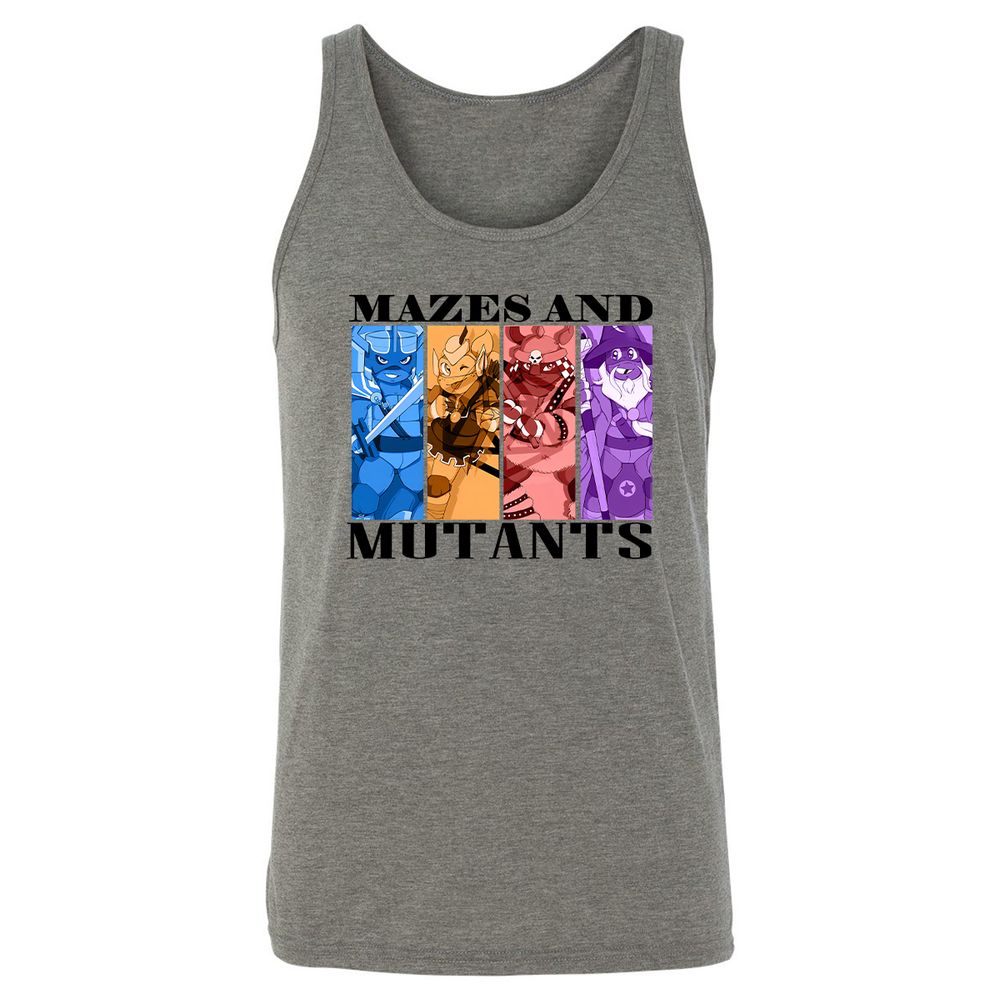 Mazes & Mutants Unisex Jersey Tank - Grey Triblend - 2