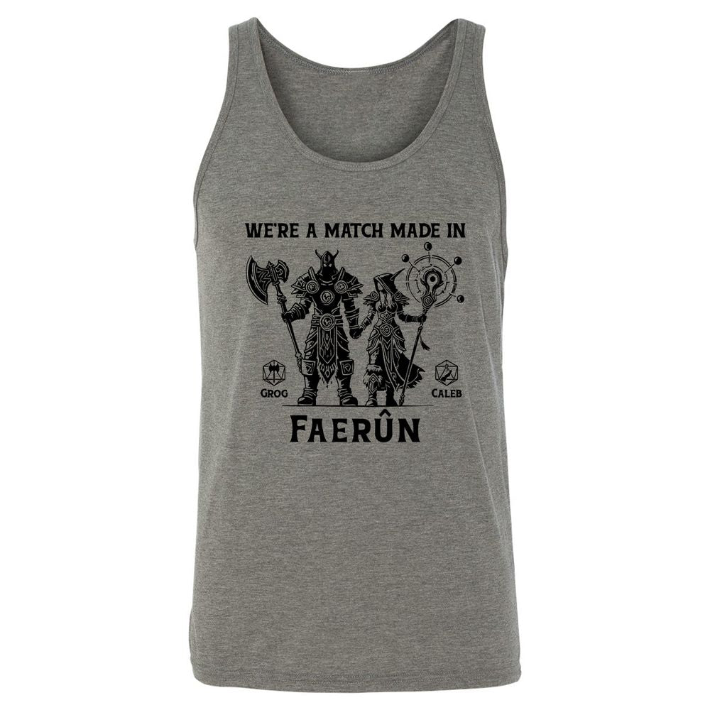 Custom DnD Class Couple Unisex Jersey Tank - Grey Triblend - 2