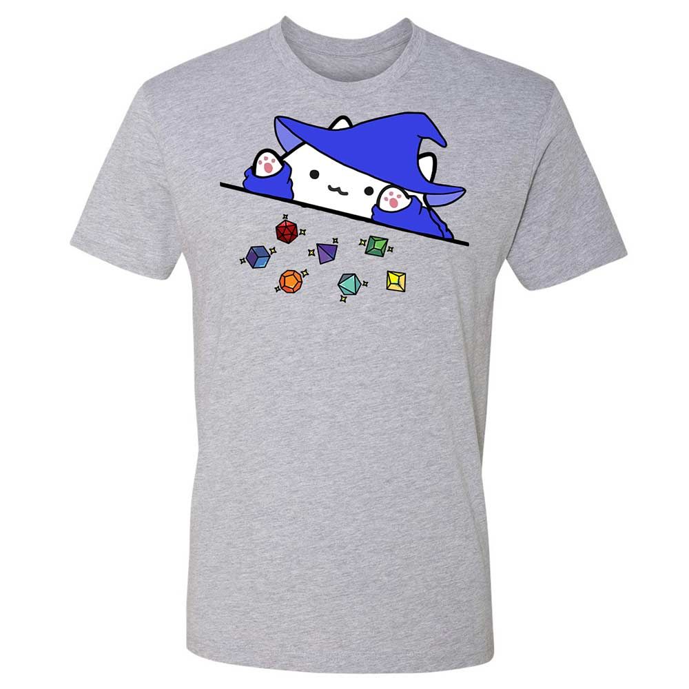 Cat Throws Dices Premium Unisex T-Shirt - Heather Grey - 2