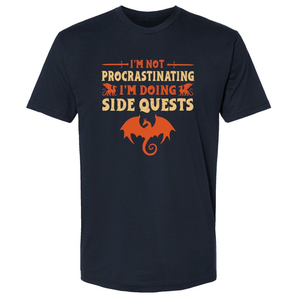 I'm Doing Side Quests Premium Unisex T-Shirt - Midnight Navy - 2