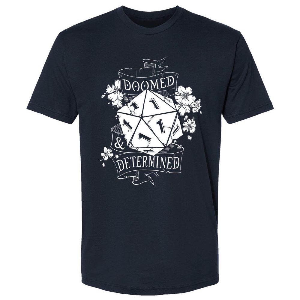 Doomed Determined Premium Unisex T-Shirt - Midnight Navy - 2