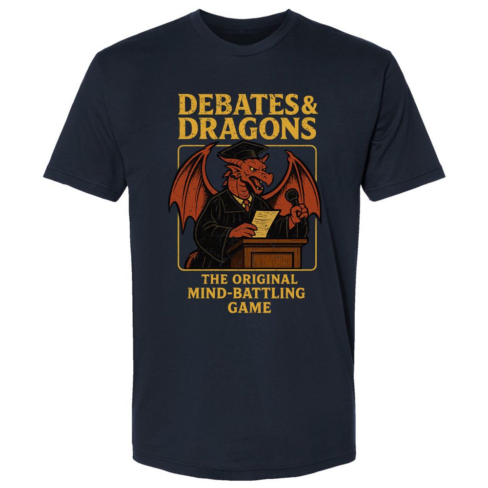 Debates & Dragons Premium Unisex T-Shirt - Midnight Navy - 2