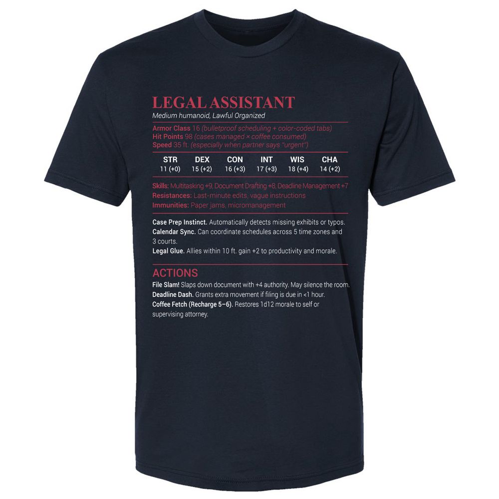 Legal Assistant Premium Unisex T-Shirt - Midnight Navy - 2