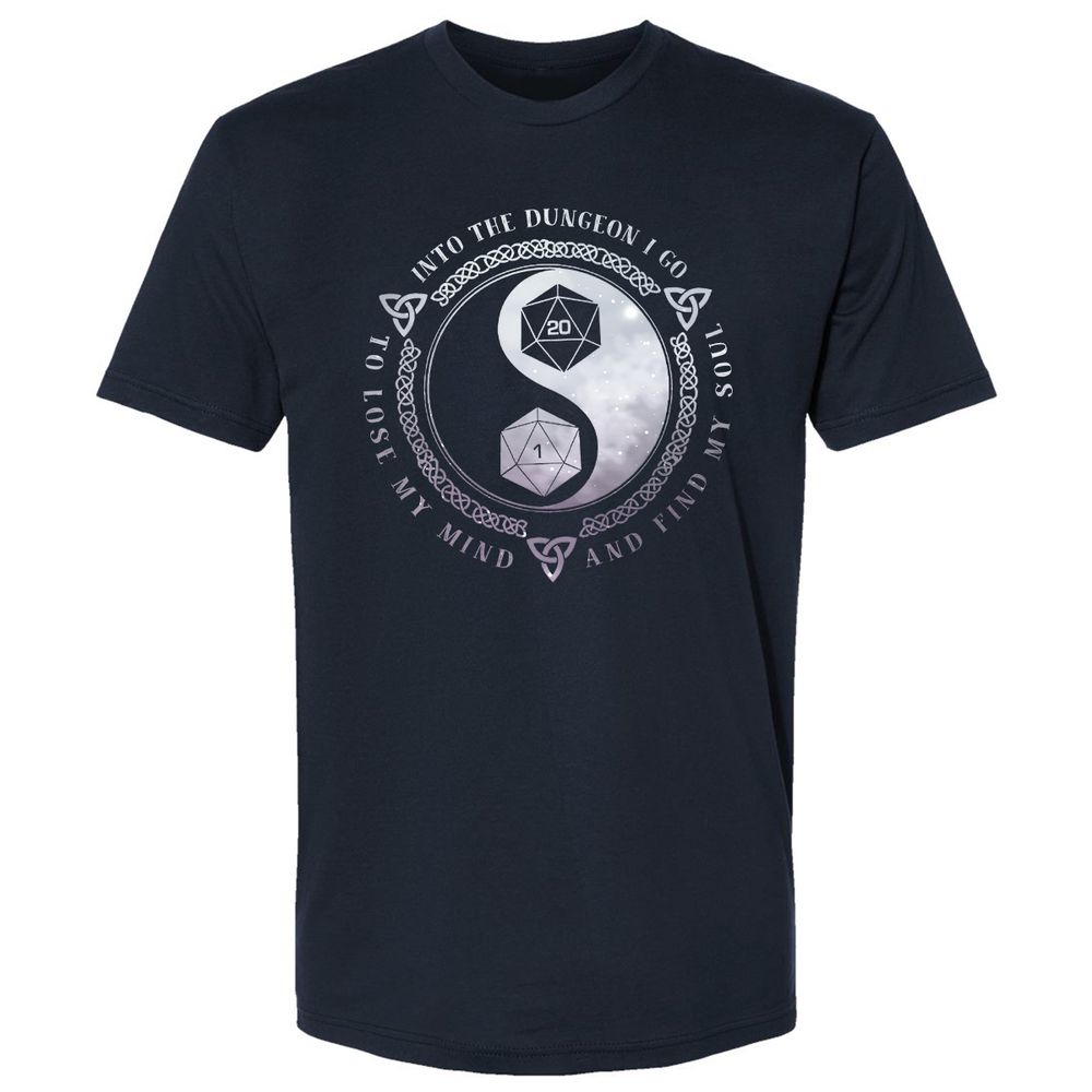 Into The Dungeon I Go Premium Unisex T-Shirt - Midnight Navy - 2